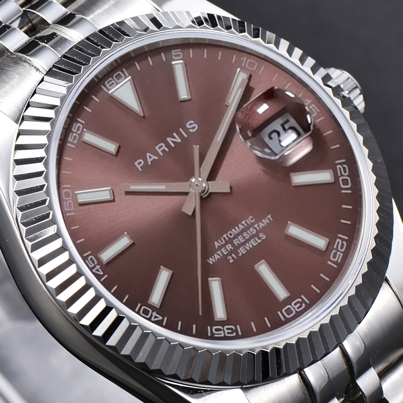 Mode Parnis 39.5mm cadran marr - Rolex Watch Datejust avis et prix