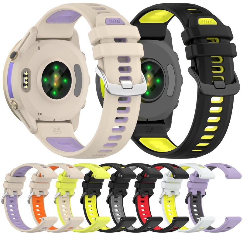 Bracelet bicolore 22mm pour Ga - Silicone Watch Band 22Mm avis et prix