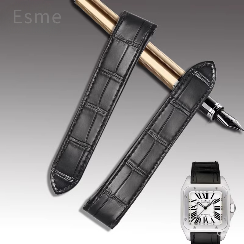 Bracelet de montre en cuir de  - Cartier Watch Santos avis et prix